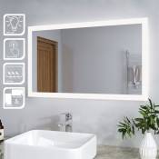 Sirhona - Miroir de salle de bain led rectangle Commutateur Anti-buée éclairage intégré blanc froid Interrupteur Touch 100x60 cm