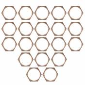 Sourcingmap Lot de 20 écrous hexagonaux en cuivre