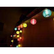 Spetebo - Party Lighting - 20 led - Lanternes : multicolores - led en blanc chaud