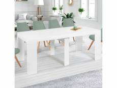 Table console extensible orlando 10 personnes 235 cm bois blanc