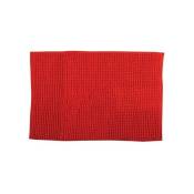 Tapis de bain Microfibre CHENILLE 40x60cm Rouge MSV - Rouge