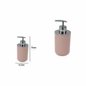 Trade Shop Traesio - Dispensateur de savon liquide en liquide en argent pour accessoires de rechange accessoires de salle de bain 79868