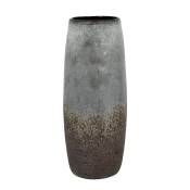 Vase gris et taupe en verre h35cm