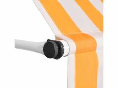 Vidaxl auvent rétractable manuel 300 cm rayures oranges et blanches 43234