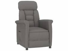 Vidaxl fauteuil inclinable gris foncé similicuir daim 289767
