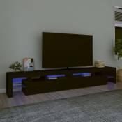 Vidaxl - Meuble tv avec lumières led Noir 260x36,5x40 cm