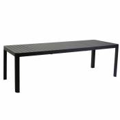 Webmarketpoint - Table rectangulaire extensible Claveland en aluminium anthracite