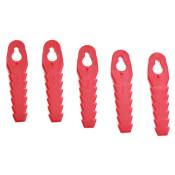 Ahlsen - Lames en plastique pour tondeuse à gazon en dents de scie L85, accessoires de tonte de pelouse, 5 pièces rouges - Red