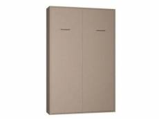 Armoire lit escamotable smart-v2 taupe mat couchage