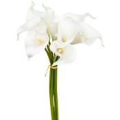 Atmosphera - Bouquet de 8 arums artificiels blanc H36cm
