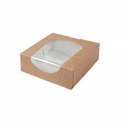 BIOZOYG Boîte pâtisserie Carton Marron 600ml I Emballage