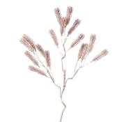 Branche de pin pailletée artificielle rose H78