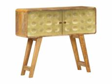 Buffet bahut armoire console meuble de rangement bois de manguier massif 90 cm helloshop26 4402233
