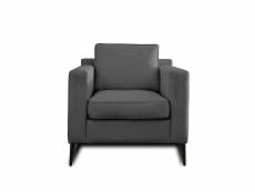 Calliope - fauteuil - en tissu - pieds métal - lisa design - gris foncé