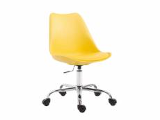 Chaise de bureau toulouse à coque en plastique , jaune