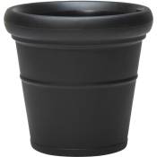 Claremont Pot de Fleur - Onyx noir Jardinière Balcon Léger et Facile à déplacer - Plastique rotomoulé - 48,3. x 48,3. x 45,7 cm. - Noir - Step2