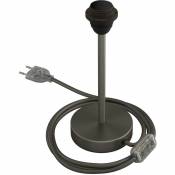 Creative Cables - Alzaluce pour abat-jour - Lampe de table en métal | 20 cm - Titane satiné - Titane satiné