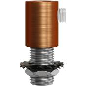 Creative Cables - Serre-câble cylindrique en métal avec tige, écrou et rondelle - 2 pièces Cuivre satiné - Cuivre satiné