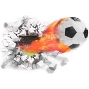 Csparkv - Stickers Muraux Football Deco Chambre Ado, 3D Autocollant Mural Football Sport Poster pour Salon Chambre Garçon Couloir Crèche Mural