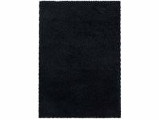 Doux - tapis à poils longs doux - noir 120 x 170 cm