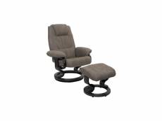 Fauteuil de relaxation microfibre brun - excelly n°1