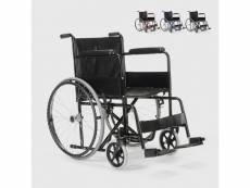Fauteuil roulant orthopédique pliant en similicuir handicapés et personnes âgées violet Fisiomed