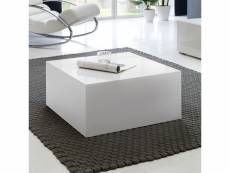 Finebuy table basse bois blanche table de salon 60 x 30 x 60 cm glossy | table d'appoint style moderne | meubles en bois table de sofa | table en bois