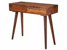 Finebuy table console entrées bois massif sheesham 90 x 76 x 36 cm console | table console meubles avec deux tiroirs - capacité de charge maximale: 50