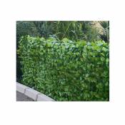 Haie végétale artificielle aspect feuilles de rosier JET7GARDEN - Vert - 1 m 50 x 3 m