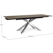 Iperbriko - Table Extensible Acier Céramique Arzachel 160/240 x 90 cm