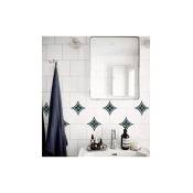 K&l Wall Art - 3D carreaux décoratifs vintage autocollant carrelage salle de bain cuisine ornement bleu 10pcs (8x8cm) - bleu