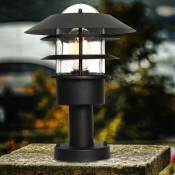 Lampe d'extérieur piédestal pied lanterne lampe de chemin lampe de jardin noir 30,5 cm