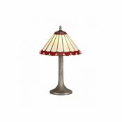 Lampe de table Tiffany Calais 1 Ampoule Rouge 41 Cm - Rouge