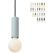 Lampe Suspendue cylindre design minimaliste cuisine restaurant Ila Couleur: Gris clair