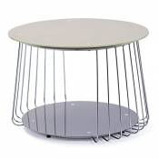 Links 50100170 Riva Table Basse Verre Cappuccino/Gris