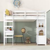 Lit mezzanine pour enfant - lit surélevé avec tiroirs