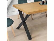 Lot de 2 pieds de table forme x 72x73 cm design industriel