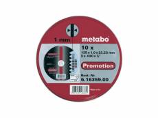 Metabo coffret métal de 10 meules en inox pour meuleuse