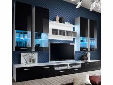 Meuble mural tv arlesa blanc et noir (3 m) MSAM064WHBLBL