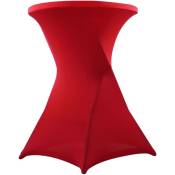 Oviala - Housse élastique rouge mange-debout Diam.80cm - Rouge