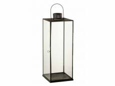 Paris prix - lanterne design en verre "filona" 50cm bronze