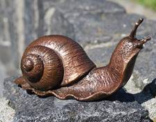 Petit escargot en bronze Décoration de jardin