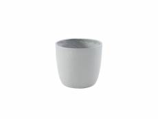 Pot rond en fibre de verre - 50 x 42 cm - gris clair BEA3584179046023
