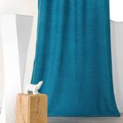Rideau épais aspect laine chinée à galon fronceur - Bleu - 140 x 250 cm