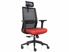 Sedero - chaise de bureau napoli deluxe 4d - rouge