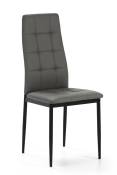 Set de 4 chaises salon tapissées gris, 42 cm x 51 cm x 97 cm