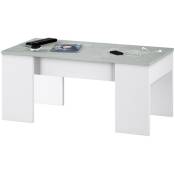 Table basse modulable coloris Blanc Artik / Ciment