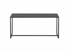Table basse rectangulaire design métal noir l100 cm