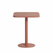 Table carrée Week-end Bistrot / 60 x 60 cm - Aluminium - Petite Friture marron en métal