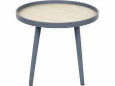 Table d'appoint plateau en bois macha bleu gris